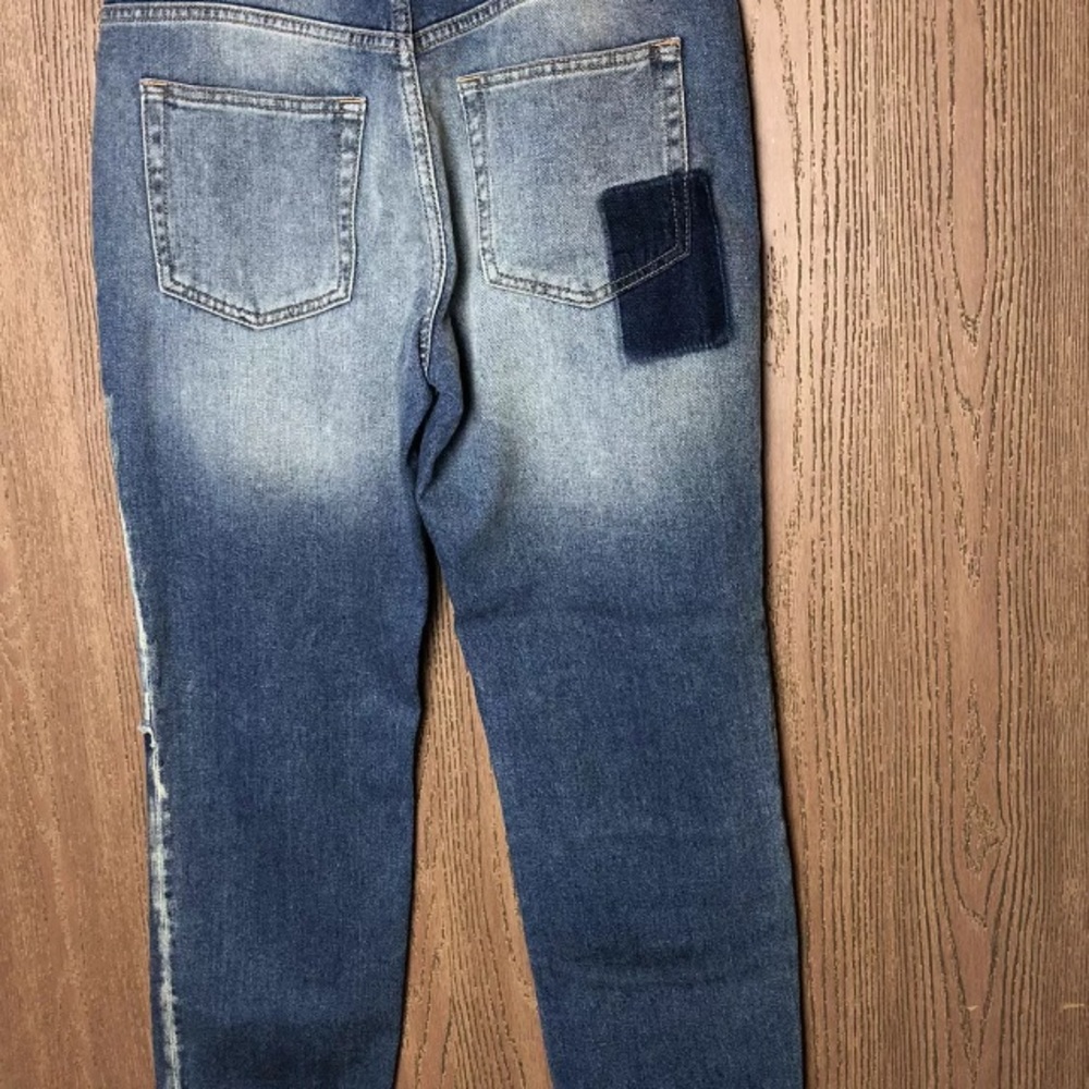 Sp Black Destroyed Patchwork Crop Jeans - image 7